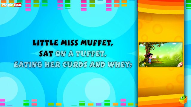 Little Miss Muffet - Karaoke Version With Lyrics - Cartoon - Animated English Nursery Rhymes For Kids