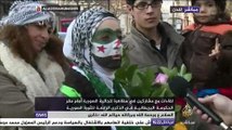 لقاءات مع المتظاهرين من الجالية السورية أمام مقر الحكومة البريطانية