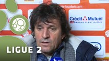 Conférence de presse Stade Lavallois - Nîmes Olympique (0-1) : Denis ZANKO (LAVAL) - José  PASQUALETTI (NIMES) - 2014/2015