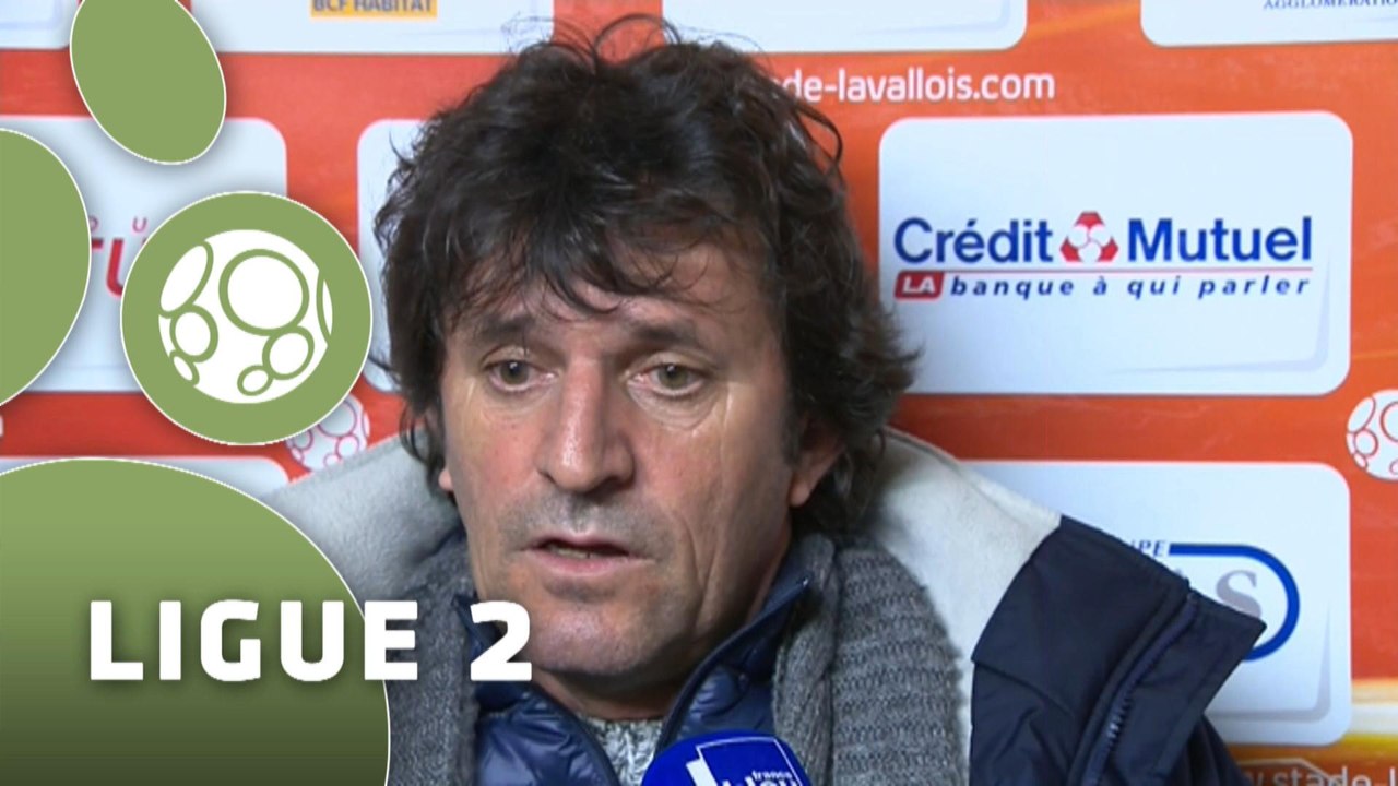 Conférence de presse Stade Lavallois - Nîmes Olympique (0-1) : Denis ZANKO (LAVAL) - José  PASQUALETTI (NIMES) - 2014/2015