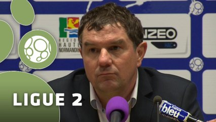 Conférence de presse Havre AC - US Orléans (3-1) : Thierry GOUDET (HAC) - Olivier FRAPOLLI (USO) - 2014/2015