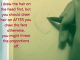 How to draw long hair Realistic Pencil Portrait Mastery Home Study Course