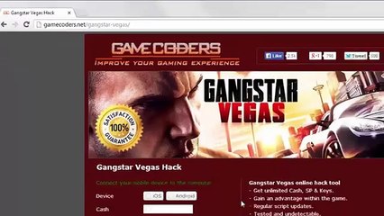 Gangstar Vegas Generator 2015 working 100% Free Download (mediafire)