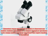 AmScope SE204-PZ Portable Binocular Stereo Microscope WF10x and WF20x Eyepieces 20X and 40X