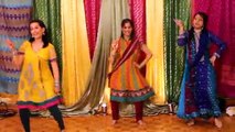 Sidra and ruqiya dancing in Pakistani mehndi