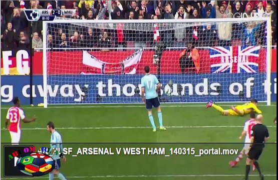 الدوري الإنكليزي الممتاز : آرسنال 3-0 وست هام يونايتد