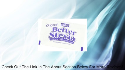 NOW Foods Stevia Packets, 1000-Count Review
