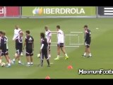 Cristiano Ronaldo is reconciled with James Rodríguez - Training 2014 Real Madrid CF. - YouTube