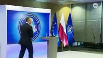 Video Of Polish Defense Minister Confusing Lamp, Microphone, Goes Viral