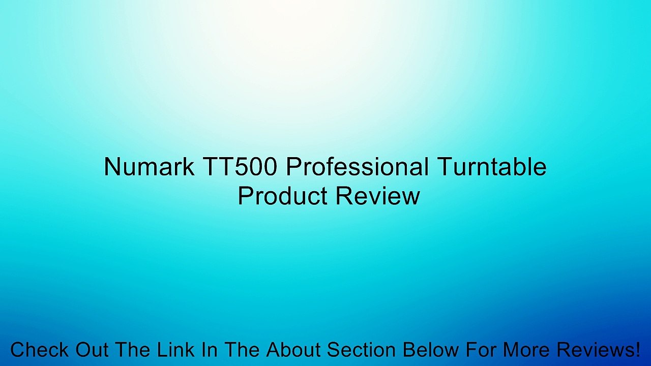 Numark TT500 Professional Turntable Review