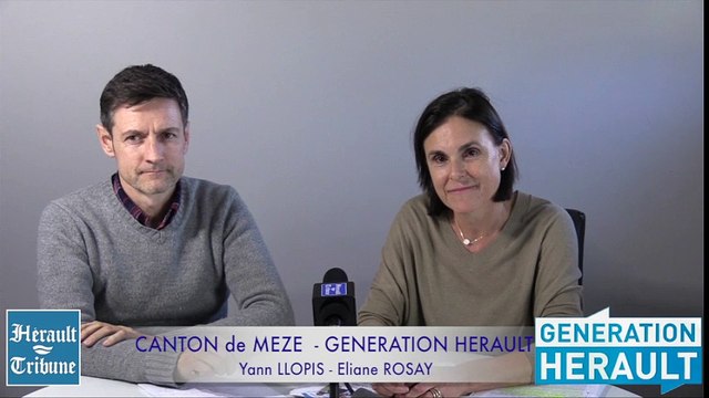 MEZE - 2015 - Yann LLOPIS et Eliane ROSAY Candidats Génération HERAULT sur le canton de MEZE