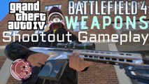 GTA IV - Epic Shootout/War with Bodyguards & Battlefield 4 Weapons (Compact .45, MTAR-21, M82A3)