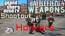 GTA IV - Honkers Police Shootout - Battlefield 4 Weapons/Armas (PC Mod Gameplay)