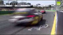 AlbertPark2015 Race 2 Russell Almost Spins Hodge Crashes