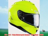 HJC - IS17 - Plain Motorcycle Helmet - Flo Yellow - LARGE