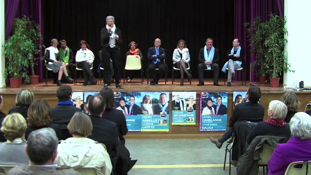 Réunion publique à Capbreton liste Pays Tyrossais intervention de Geneviève Darrieussecq