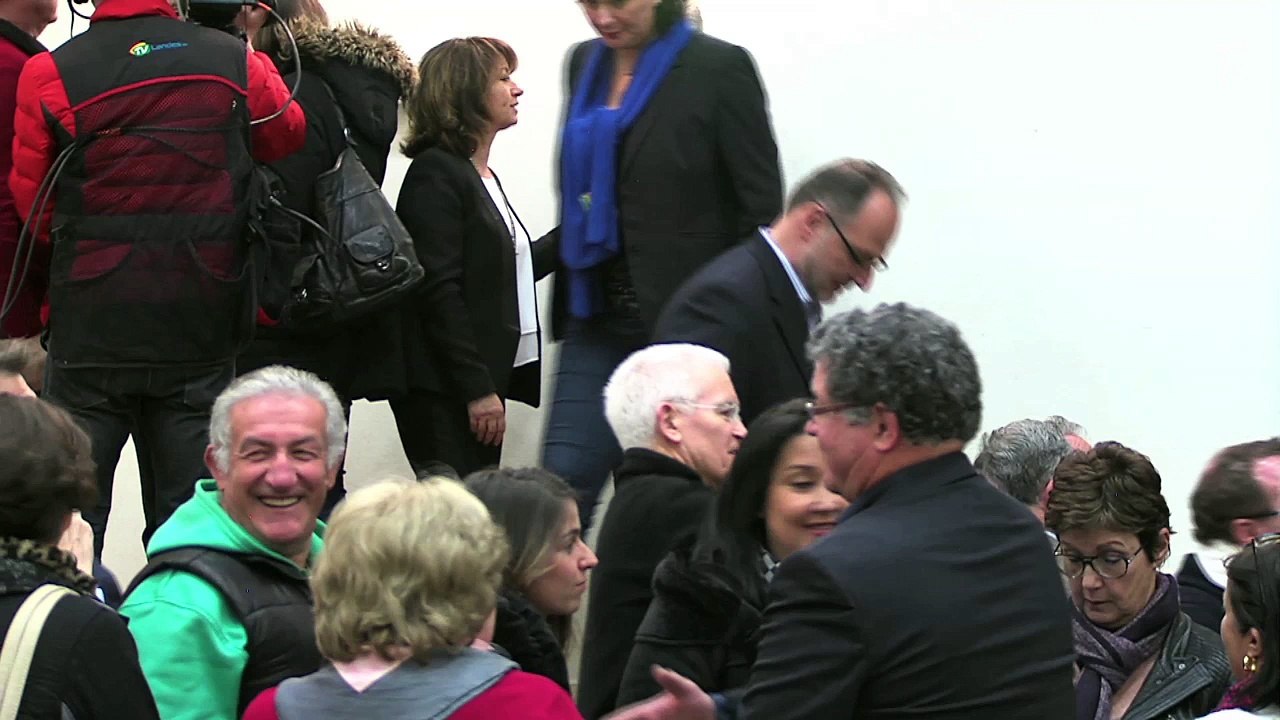 Réunion publique à Capbreton liste Pays Tyrossais interview d'Alain Juppé