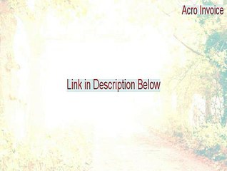 Acro Invoice Keygen [Download Now]