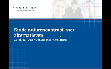 58. Einde nulurencontract; vier alternatieven