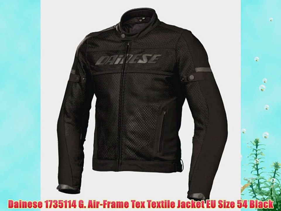 Dainese 1735114 G. Air-Frame Tex Textile Jacket EU Size 54 Black