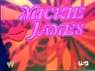 wwe trish stratus gives mickie james present