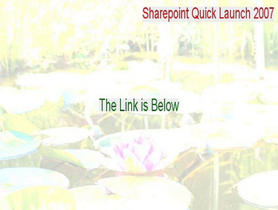 Sharepoint Quick Launch 2007 Free Download (sharepoint 2007 quick launch missing)
