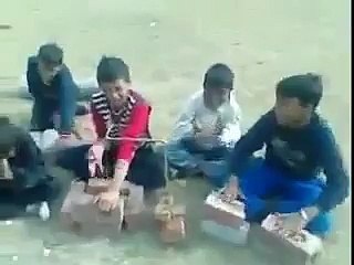 Kids performing the qwali by bricks