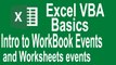 Excel VBA Basics! Workbook and worksheets events intro(Tut# 11| VBA Basics for Beginners)