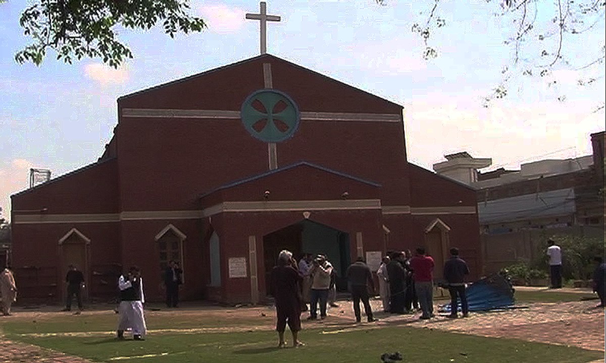 Lahore blasts: Visuals from outside the church