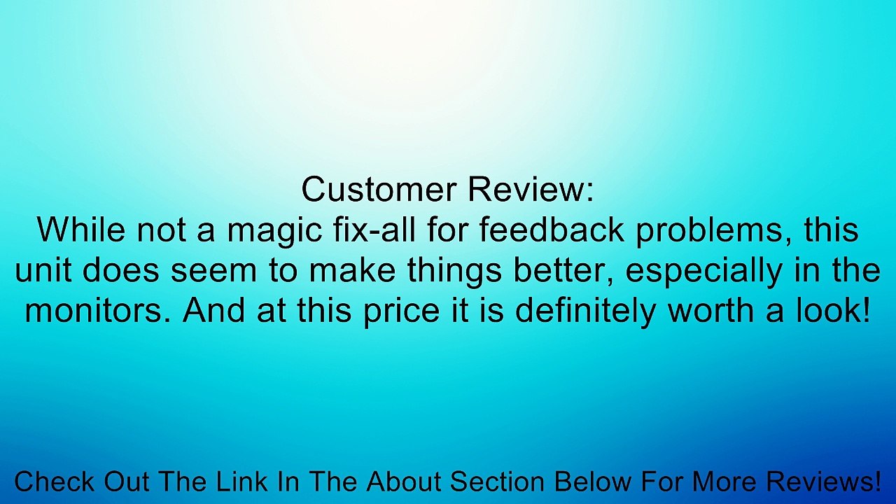 Behringer DSP1124P Digital 24-Bit Feedback Suppressor/Parametric Equalizer Review