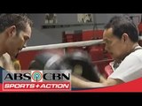 Nonito Donaire Jr. works with punch mitts