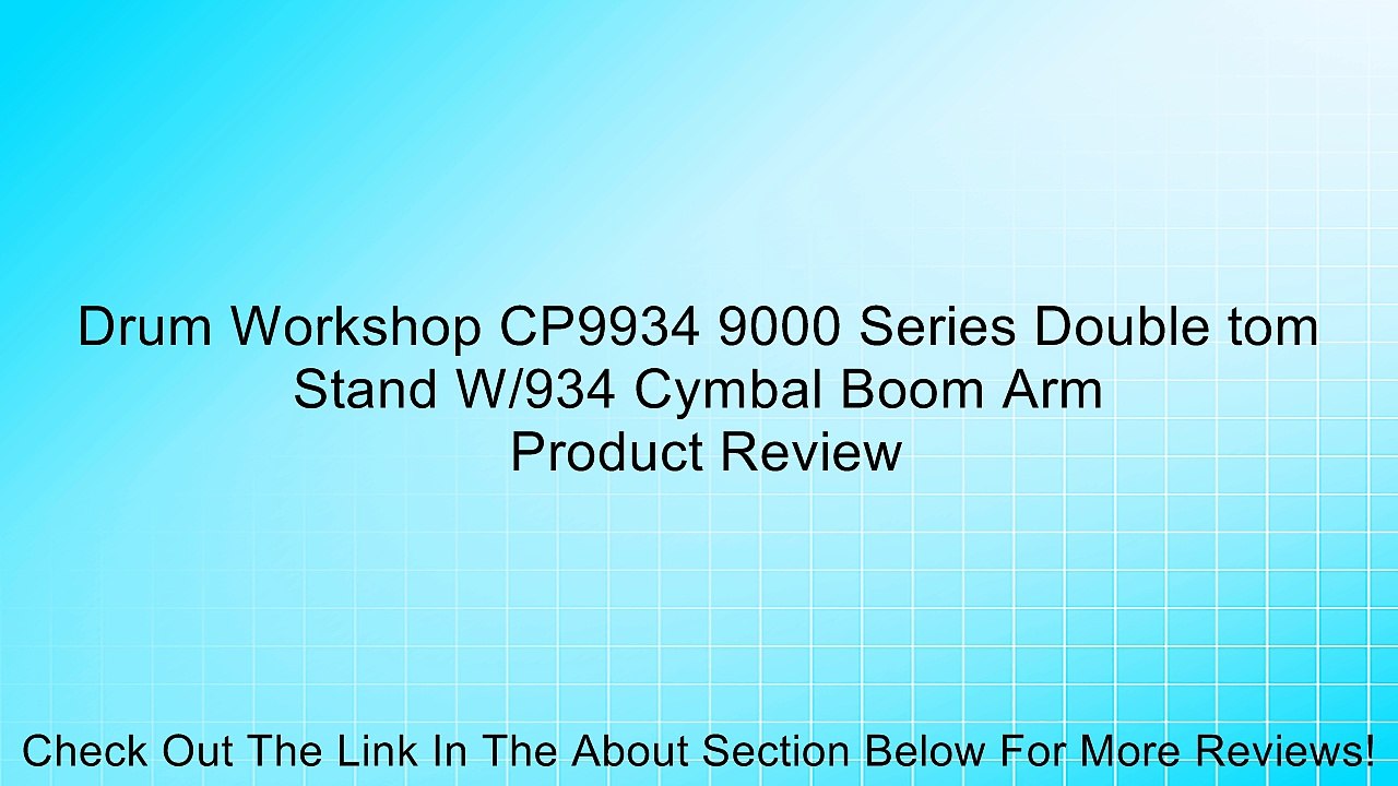 Drum Workshop CP9934 9000 Series Double tom Stand W/934 Cymbal Boom Arm Review