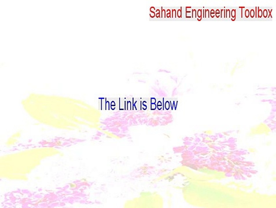 Sahand Engineering Toolbox Key Gen - Sahand Engineering Toolboxsahand engineering toolbox