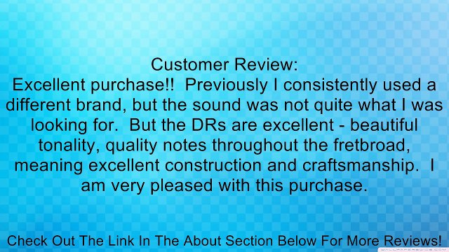 DR Strings Nickel Lo-Rider - Nickel Plated Hex Core Bass 45-105 Review