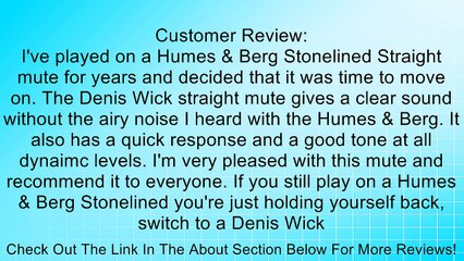 Denis Wick DW5531 Adjustable Cup Trumpet Mute Review