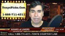 LA Lakers vs. Atlanta Hawks Free Pick Prediction NBA Pro Basketball Odds Preview 3-15-2015