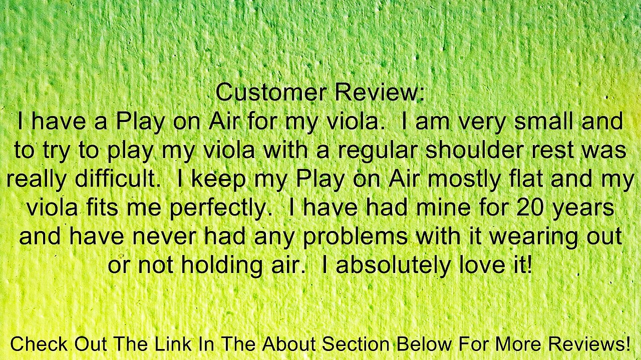 Play on Air Deluxe Shoulder Rest: Fits 1/2-4/4 Violin Review