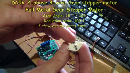 Mini stepper motor metal gears with a Motor Shield