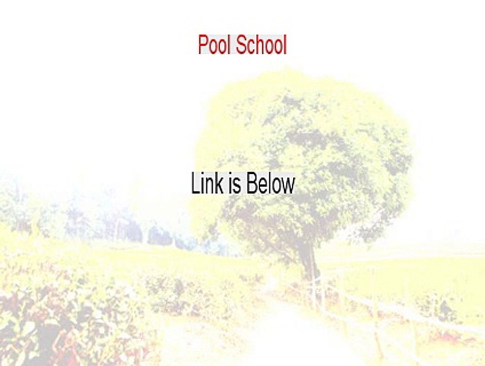 Pool School PDF Download [Instant Download 2015]