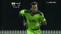 Wahab Riaz Perfect Inswinging Yorker to James Franklin