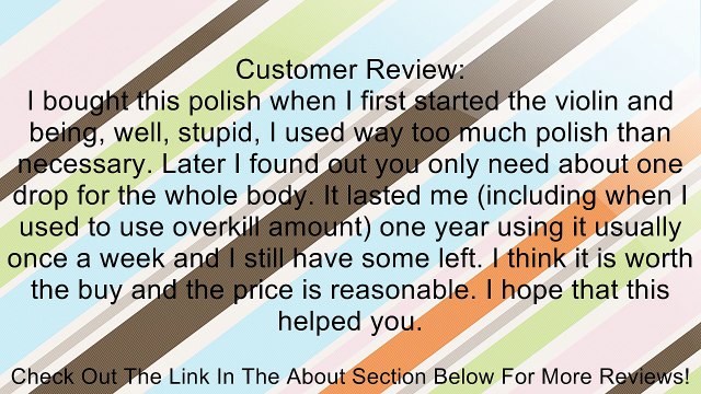 Glaesel Cleaner/Polish For Violin, Viola, Cello and Bass 2-Oz. Review