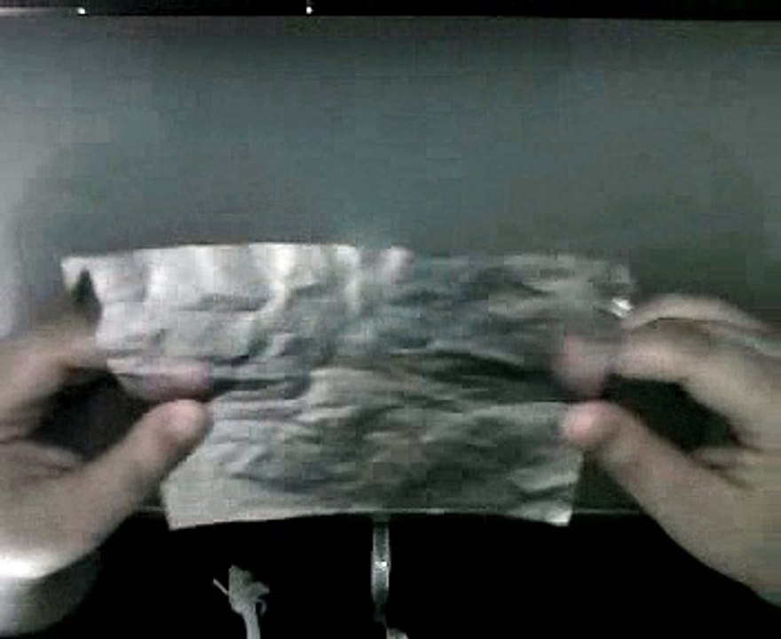 Télékinésie, rotation grand morceau aluminium