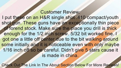 Uncle Mike's QD 115 RGS Bolt Action Wood Screw Type Sling Swivels (Blued, 1-Inch Loop) Review