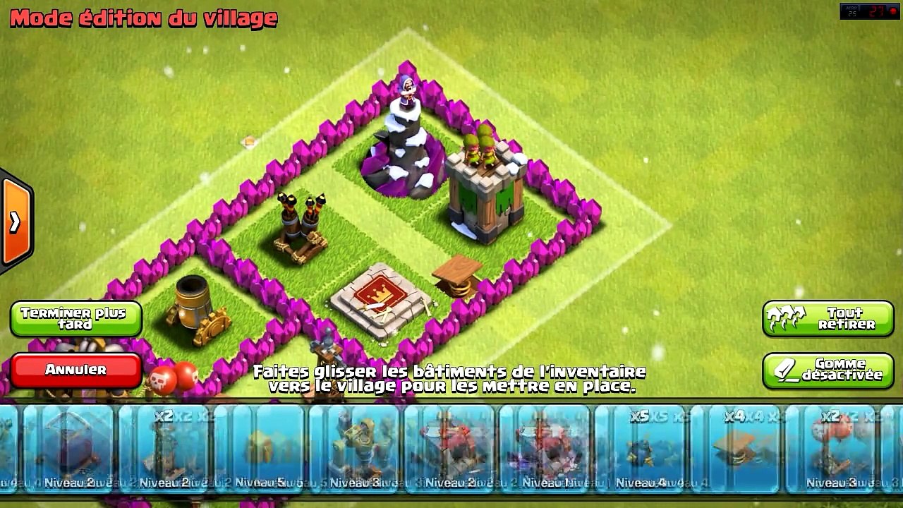 Clash Of Clans Defense guerre de clan hdv 8 [HD]