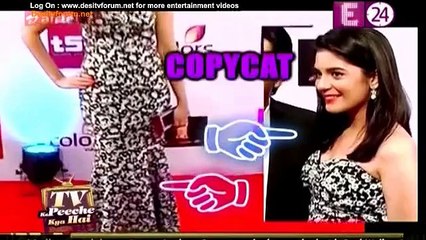 Television Style Award Function Mein Stars Ne Pehni Same Dress COPYCAT 15th Marc