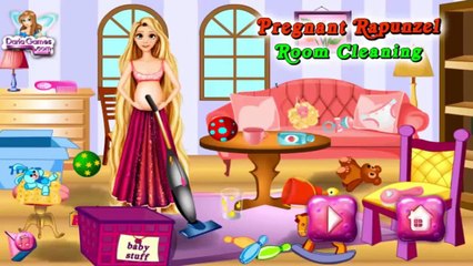 Pregnant Princess Rapunzel Room Cleaning Game For Kids