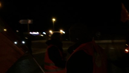 Action CFDT Routes du 28 janvier 2015 au Rond-Point du Bec du Canard à la FARLEDE (VAR)