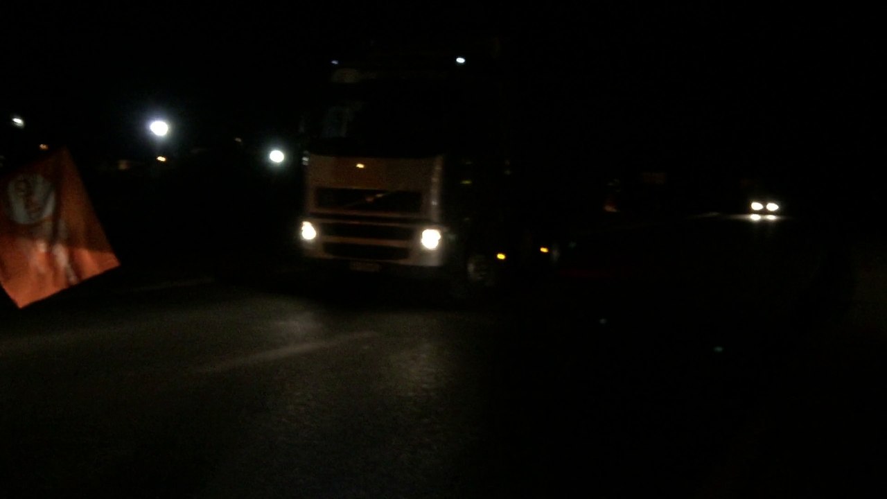 Action CFDT Routes du 28 janvier 2015 au Rond-Point du Bec du Canard à la FARLEDE (VAR)