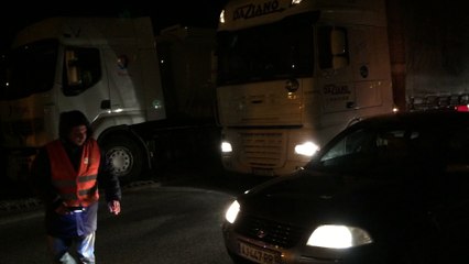 Action CFDT Routes du 28 janvier 2015 au Rond-Point du Bec du Canard à la FARLEDE (VAR)