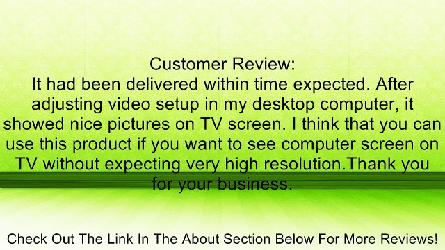 C2G / Cables to Go - 27965 - 12ft Value Series Bi-directional S-Video To RCA Cable (Black) Review